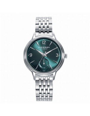 RELOJ VICEROY  401250-65 MUJER caja y armis acero y esfera verde 34MM