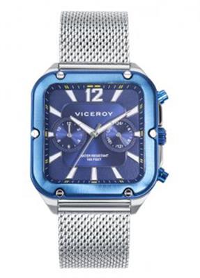 Reloj Viceroy 401327-35 Magnum Hombre Azul Malla Milanesa