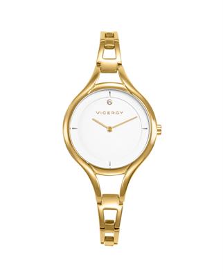 RELOJ VICEROY 42448-07 MUJER CAJA DE ACERO IP DORADO 5 ATM Y BRAZALETE IP DORADO 30MM